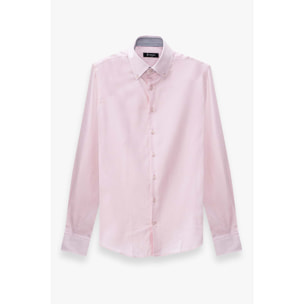Camicia Uomo 2 Bottoni Button Down Slim Oxford unito Rosa