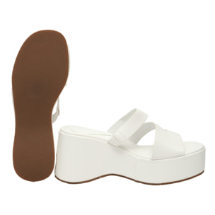 Ciabatta con zeppa - tacco 9,0 cm - plateaux 4,0 cm