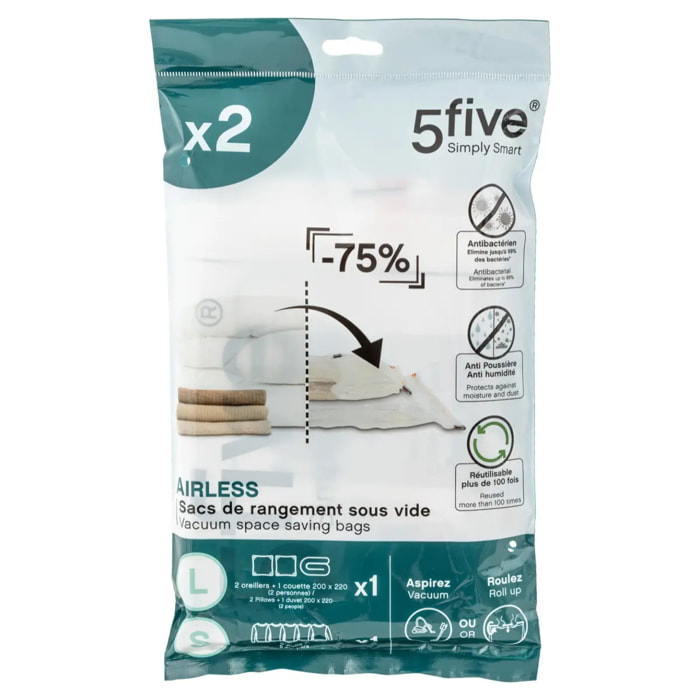 Lot de 2 sacs compresseurs "Air-Flat"