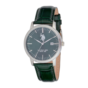 Orologio U.S. Polo Assn. in pelle verde
