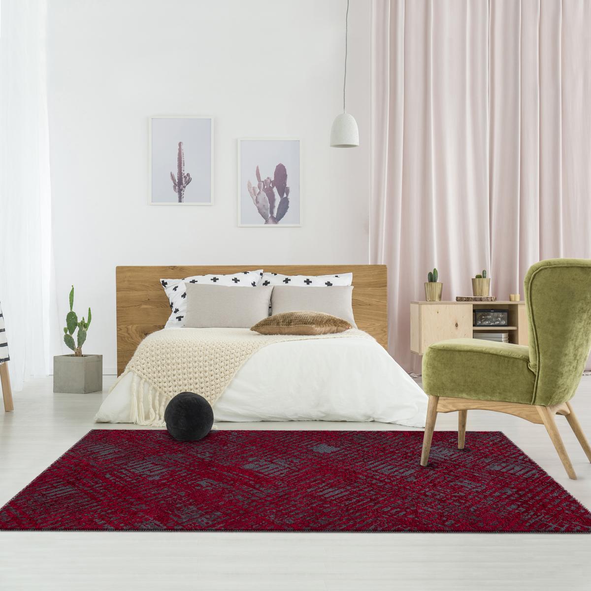 Tapis kilim Piro tissé en relief aspect 3D