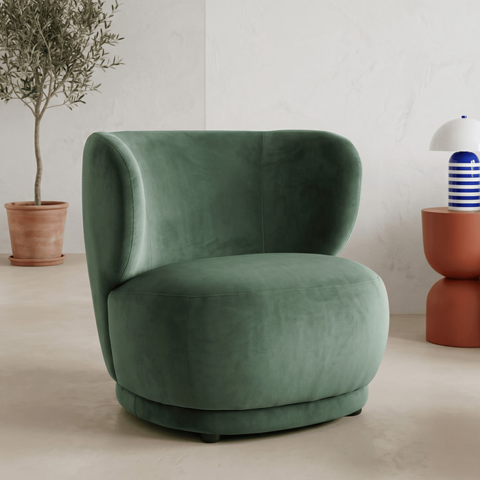 Fauteuil en velours - ESTER