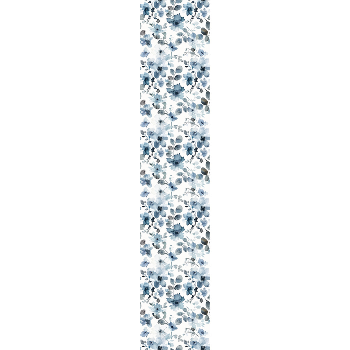 Papier peint intissé pré-encollé - AQUARELLES FLEURS GRIS-BLEU - 1 rouleau