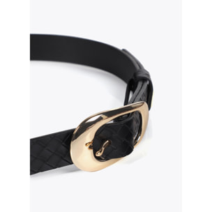 Cintura intrecciata effetto pelle