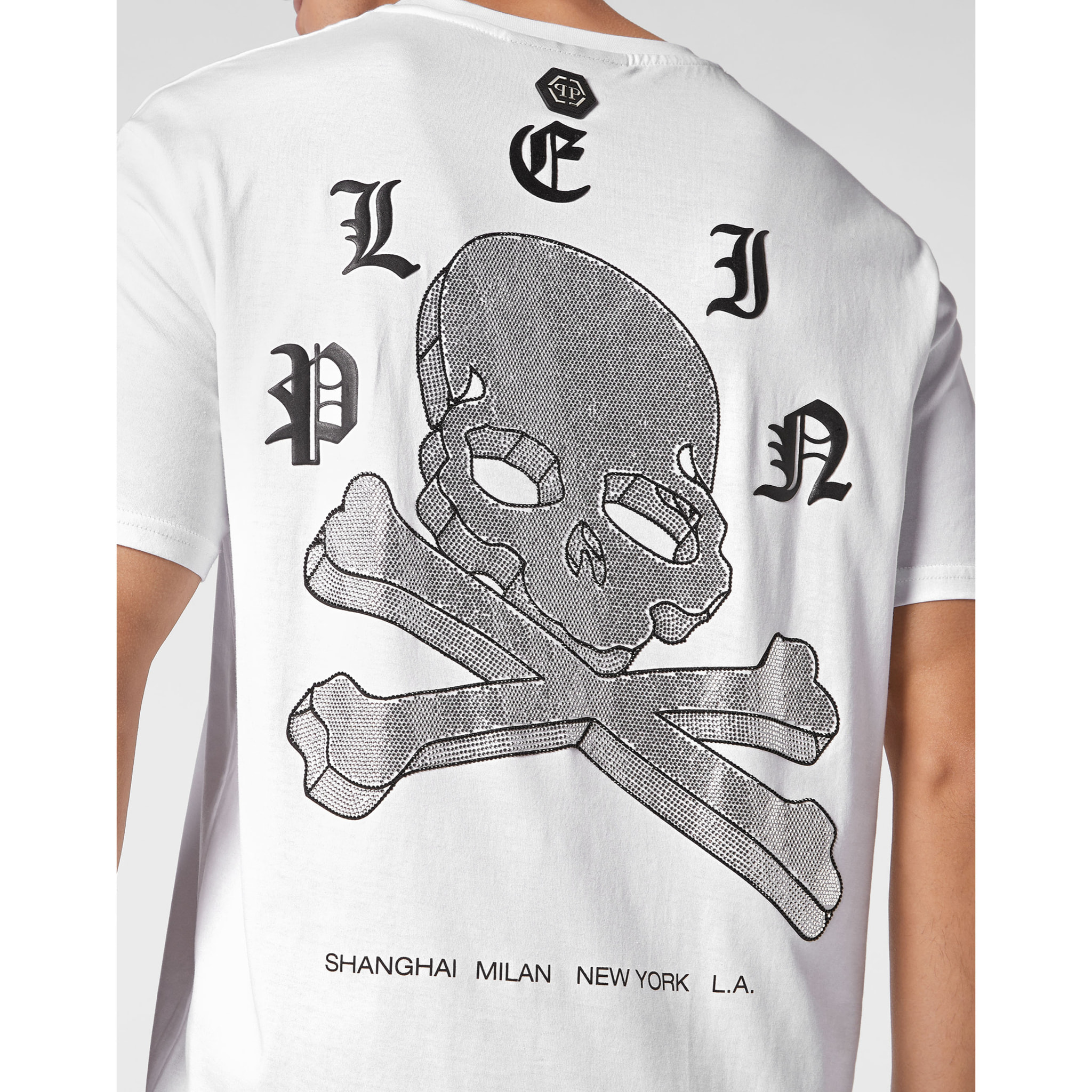 PHILIPP PLEIN Camiseta de cuello redondo y manga corta