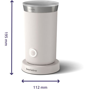 Machine à expresso PHILIPS Baristina BAR303/00 cafetière à grain Blanche + mousseur à Lait