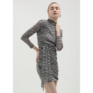 Vestito zebrato tulle