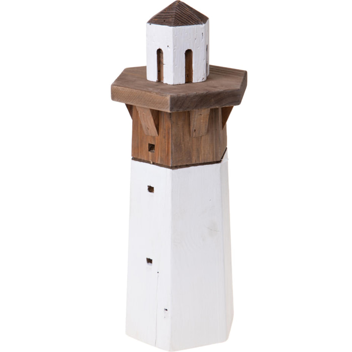 Faro Esagonale 17X15Xh.41 Cm - Pezzi 1 - 17X41X15cm - Colore: Bianco - Bianchi Dino - Decori Casa E Complementi