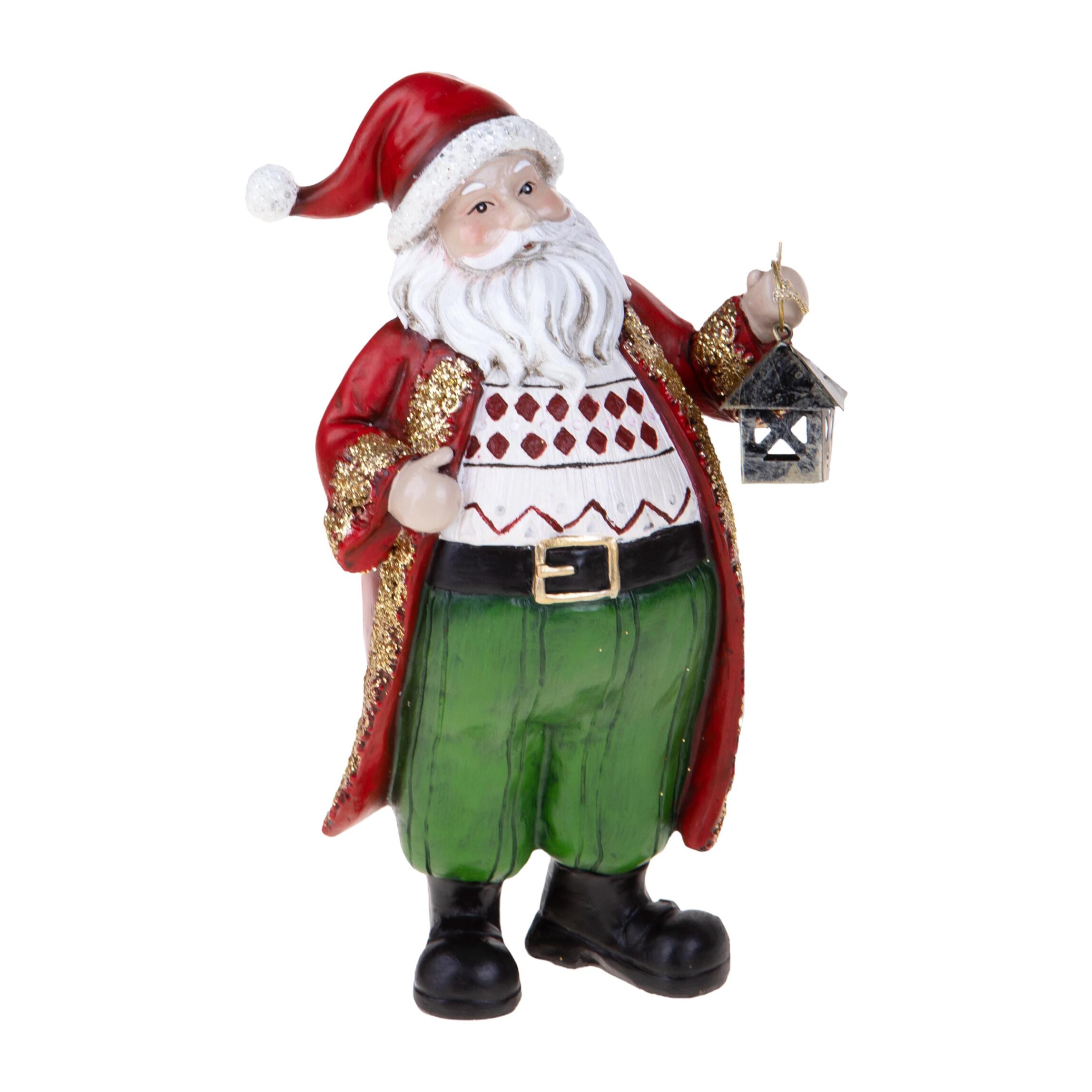 Babbo natale con lanterna - Pezzi 2 - ROSSO - Bianchi Dino SpA