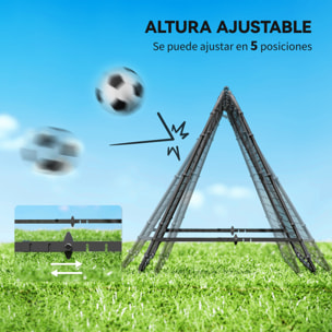 Red de Rebote Plegable de Doble Cara, Reboteador de Fútbol Ángulo Ajustable de 5 Niveles, con Tubo de Acero, Fácil de Instalar, Entrenamiento de Fútbol, Tenis, Béisbol, 100x95x90 cm, Negro