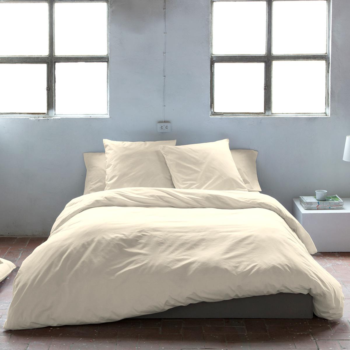 Housse de couette PURE en coton percale - crÃ©me - vendue seule