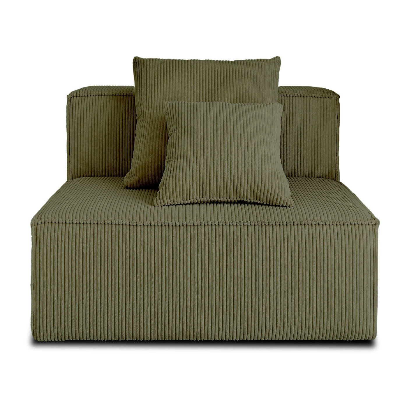 Colombine - module d'assise - en velours côtelé - Vert
