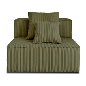 Colombine - module d'assise - en velours côtelé - Vert