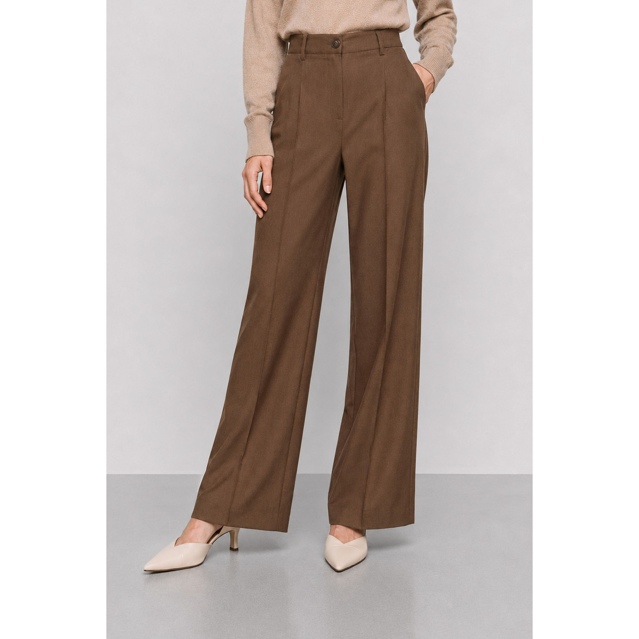 Kocca - Pantaloni sartoriali da donna a gamba larga e vita alta Donna