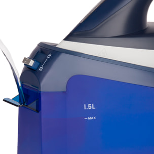 Centro de Planchado V7 H.Koenig 2200W, Flujo de vapor 120 g/min, 5,5 bares,Funcion Vapor Vertical, Suela de Ceramica Antihaderente