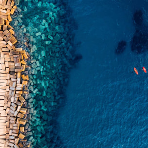 Tableau digue vue d'en haut Tableau plexiglas