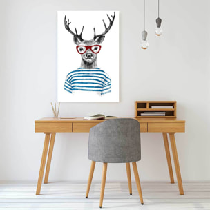 Tableau chambre enfant cerf à lunette  Toile imprimée