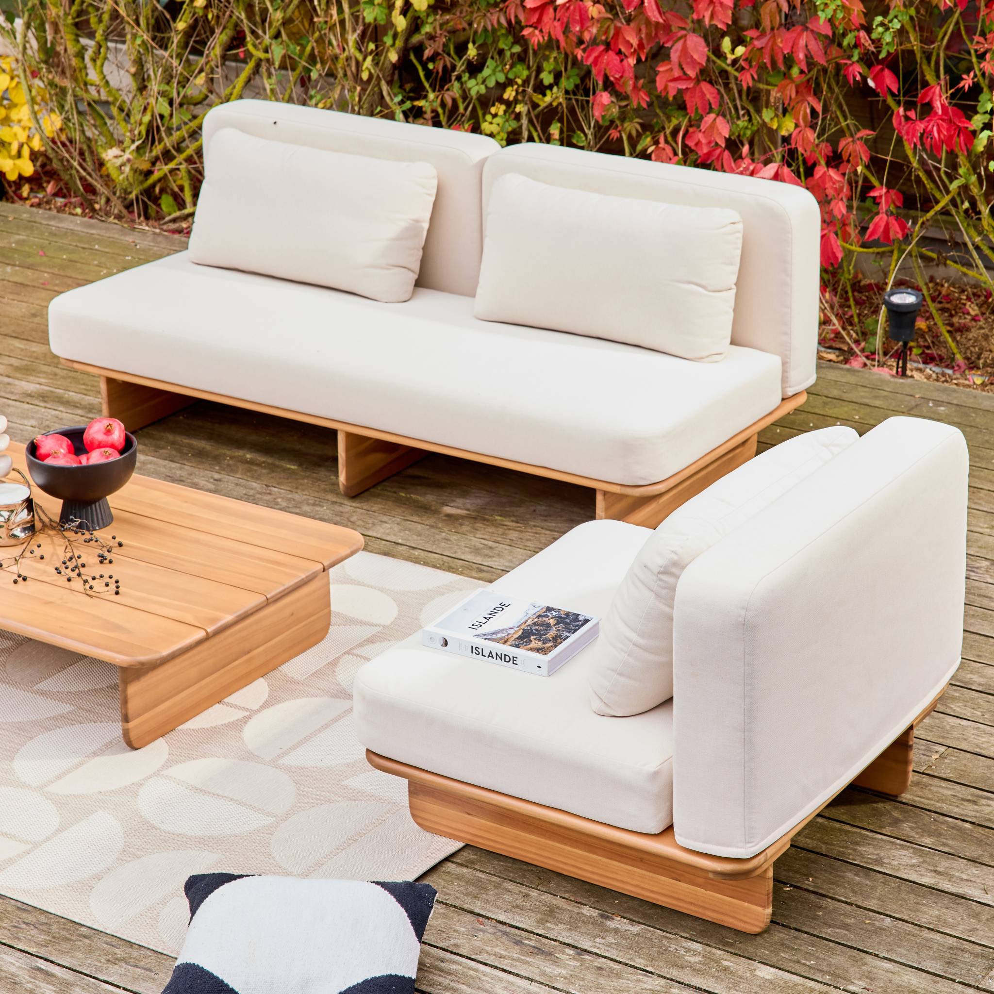 Salon de jardin bois d'acacia 4 places ARMONIA