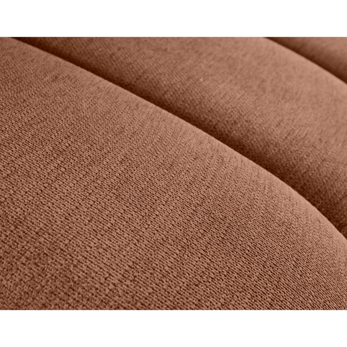 Debbie - module d'assise méridienne gauche en tissu texturé - Terracotta