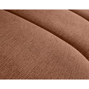 Debbie - module d'assise méridienne gauche en tissu texturé - Terracotta