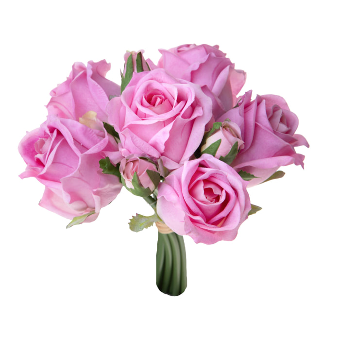 Bouquet Con Cm. Xltezza 22 Cm Nat Touchm - Pezzi 2 - 17X22X17cm - Colore: Rosa - Bianchi Dino - Fiori Artificiali