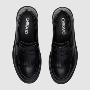 Zapatos de Piel Sintética - Negro - Tacón: Bajo