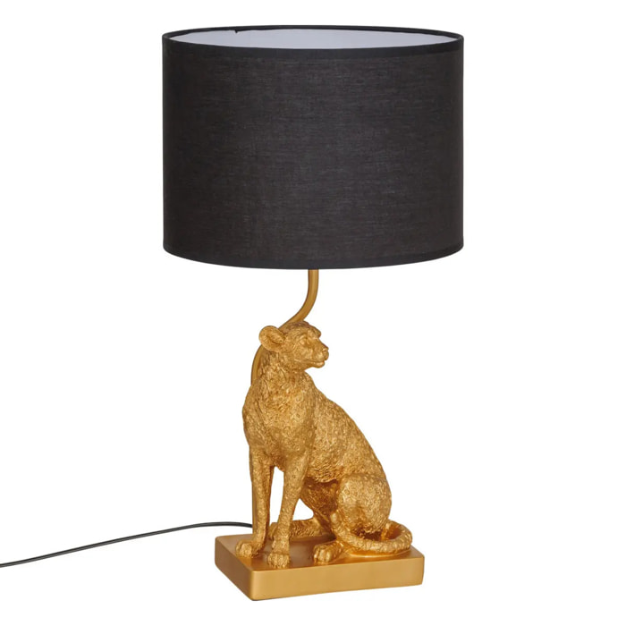 Lampe à poser champignon secteur Gepi doré H47,5cm