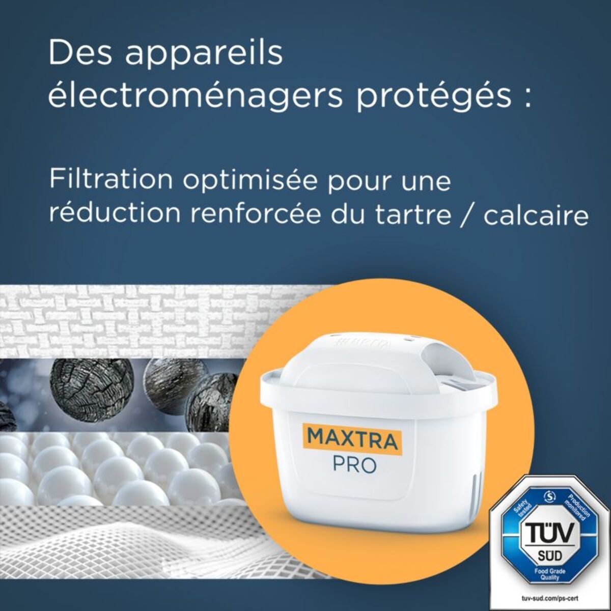 Cartouche filtrante BRITA maxtra pro expert anti tartre pack de 4