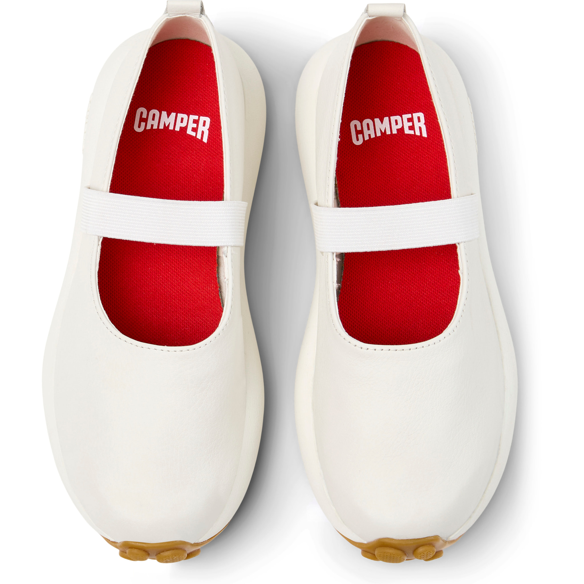 Bailarinas - CAMPER Pelotas Athens - Blanco - Cuero liso