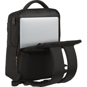 Mochila 2 bolsillos portatil 15,6+usb safta business "black"