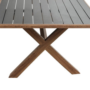 Table de jardin "Axiome" honey & graphite 8 places en aluminium
