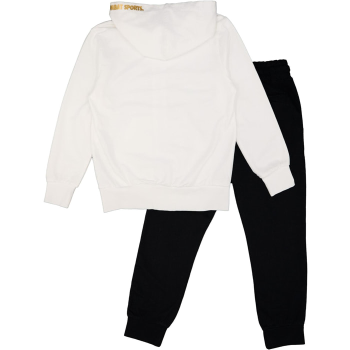 Tuta da bambino non felpata con zip e cappuccio Leone Gold