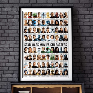 Affiche - Star Wars Movies Characters - Olivier Bourdereau