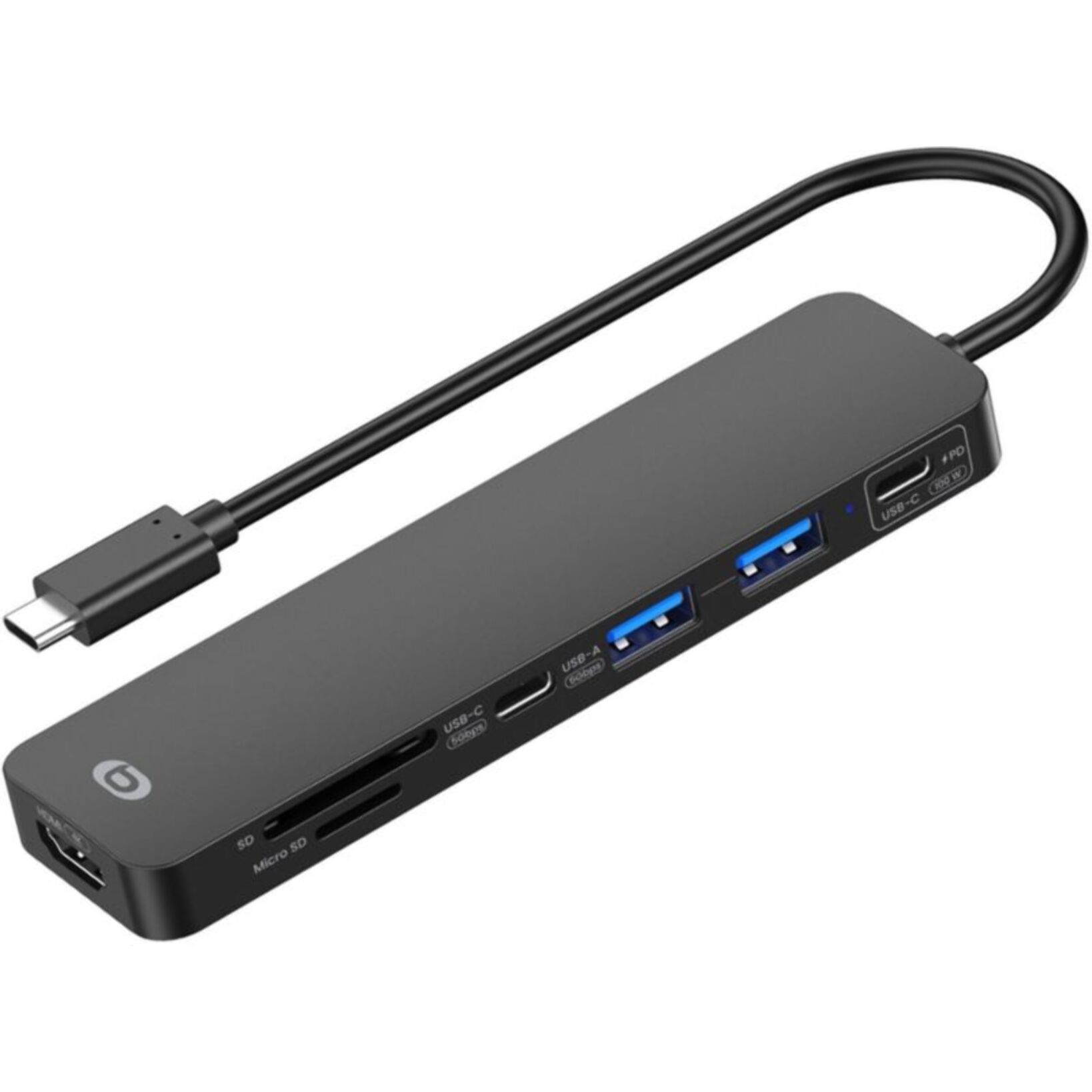 Hub ESSENTIELB 7 en 1 USB C noir