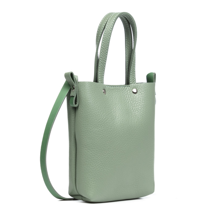 Italia Borsa a tracolla Donna.Pelle autentica Dollaro