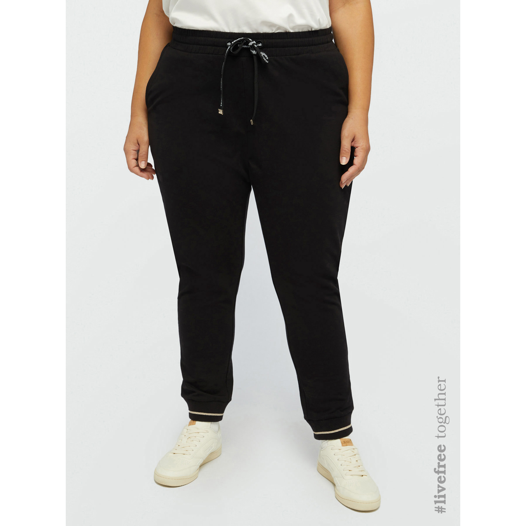 Fiorella Rubino - Pantalones joggers de felpa - Negro