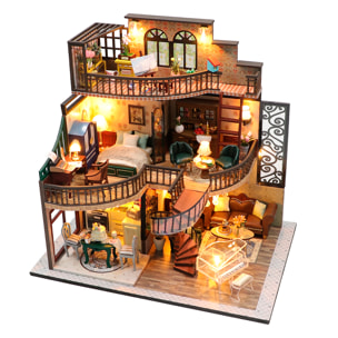 Pabellón de ensueño. Maqueta 3D realista con gran detalle y luces led.