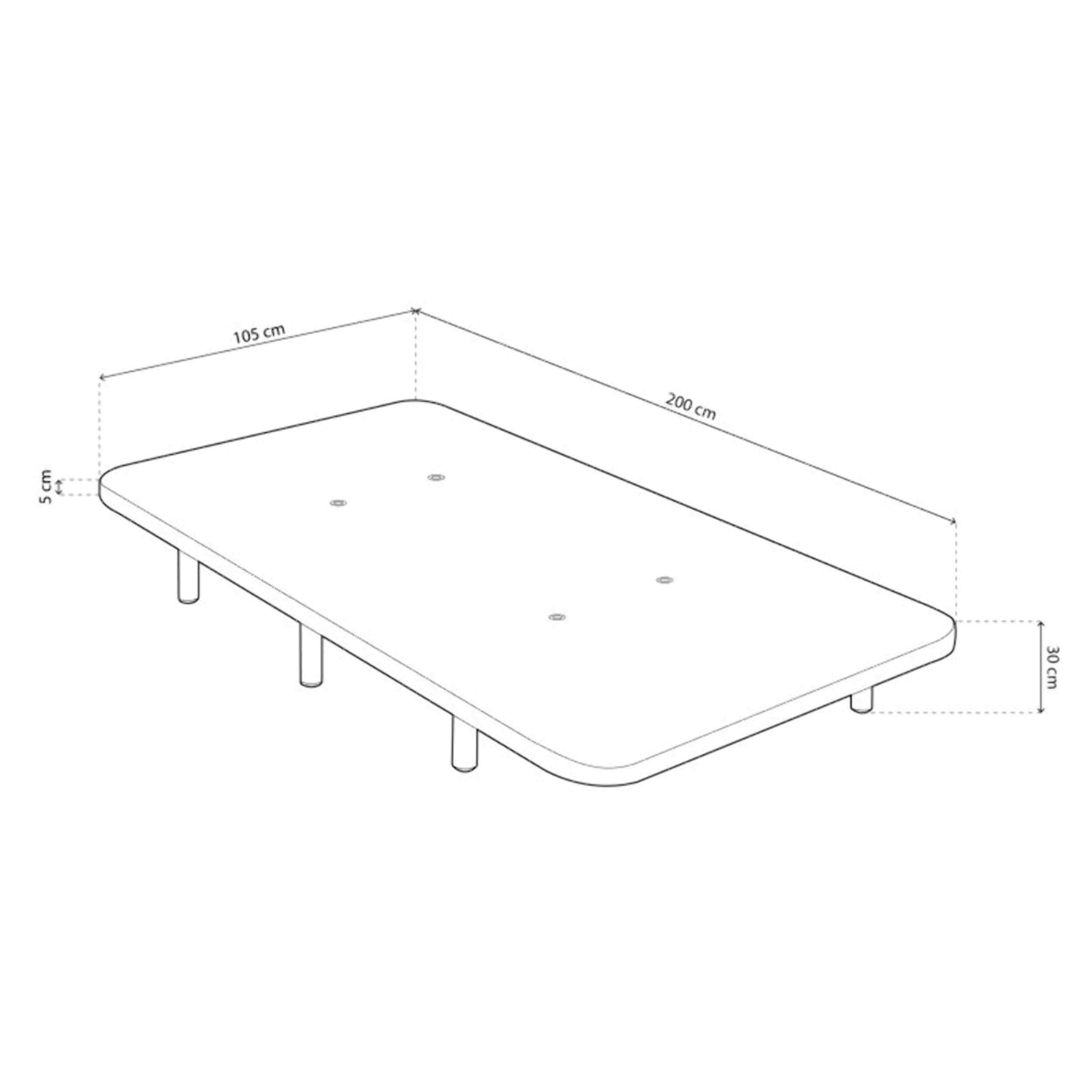 Base tapizada Air 3D Chocolate