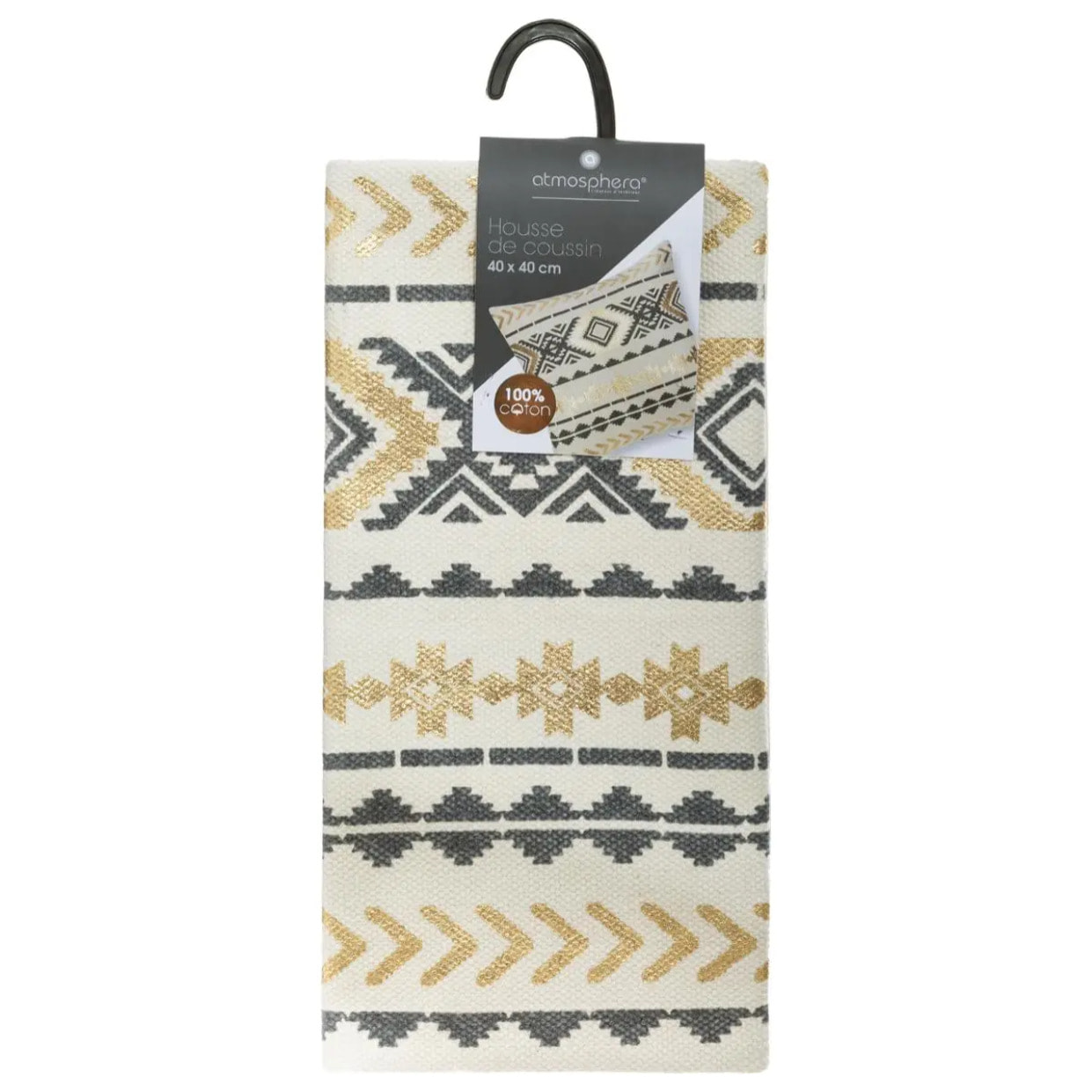 Housse de coussin "Etnik" gris 40x40cm