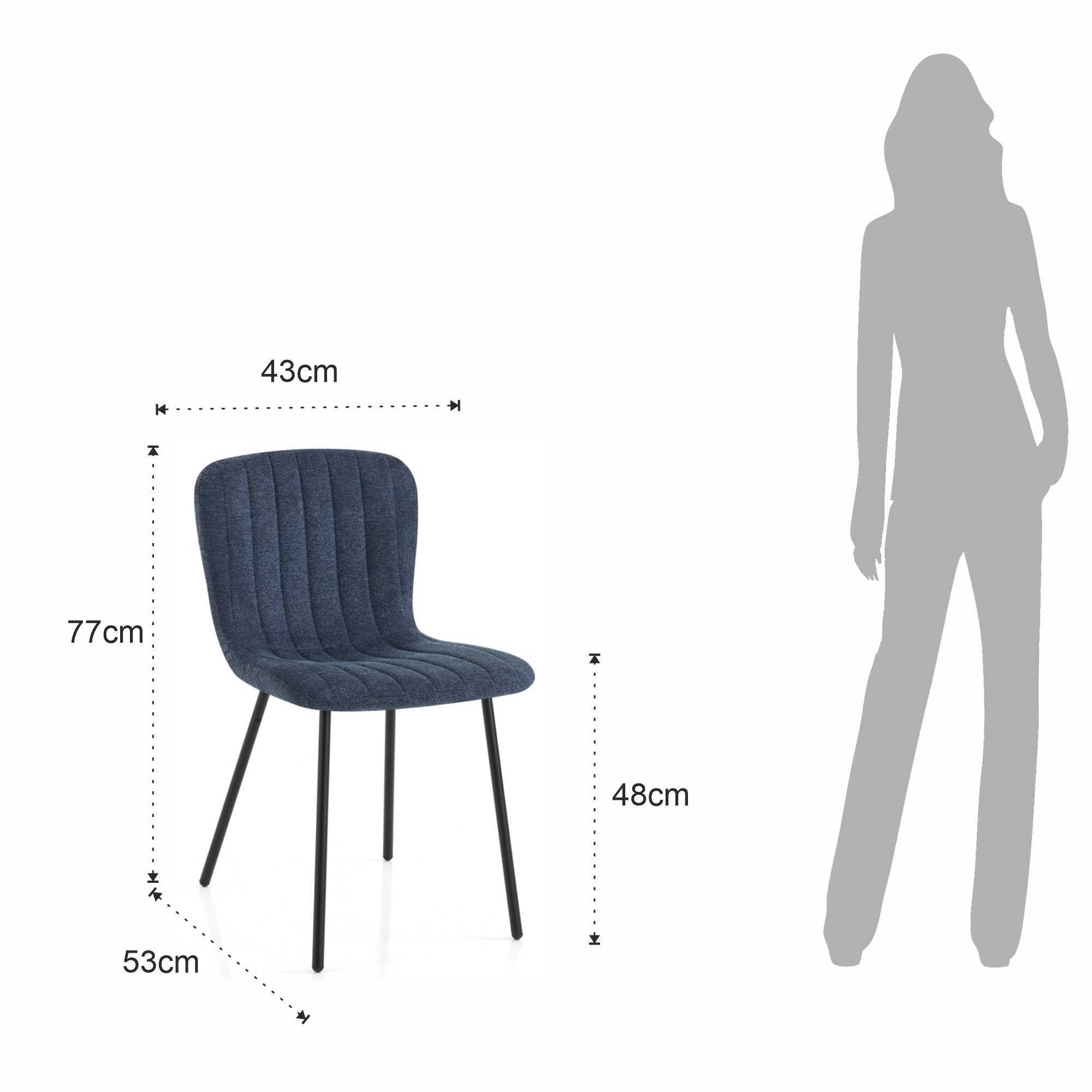 TOMASUCCI set 4 sedie COSY BLUE