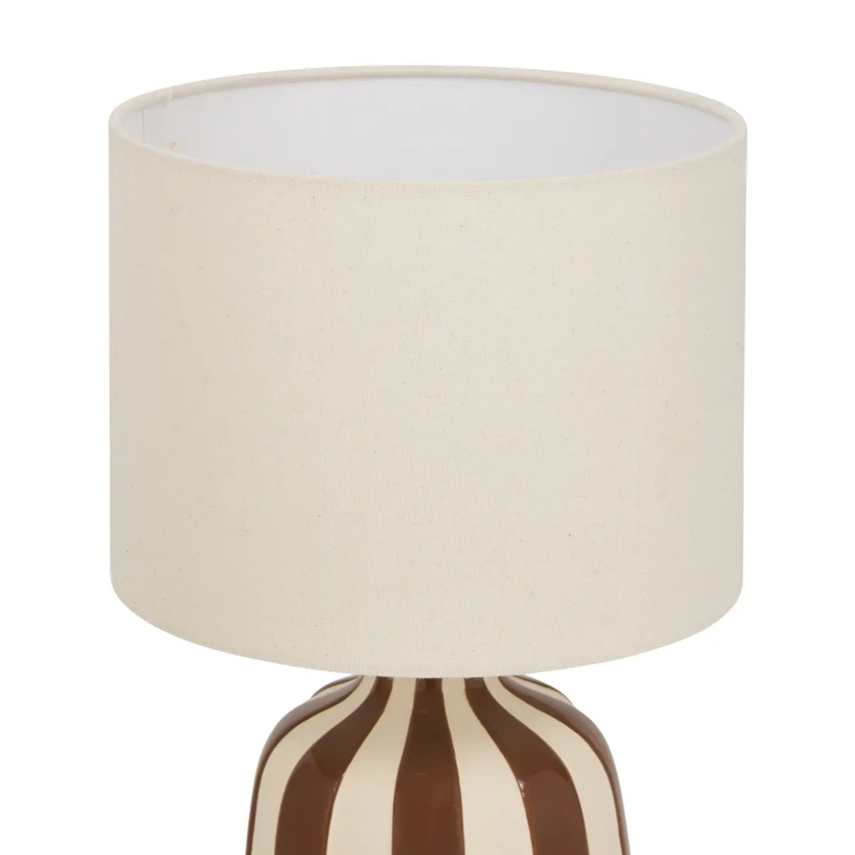 Lampe cylindrique Vilma H.41,5cm marron rayé