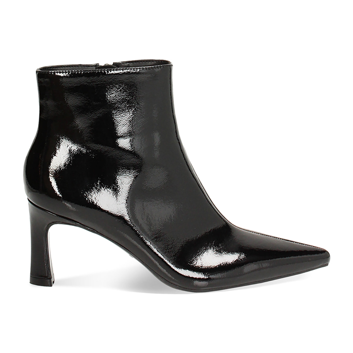 Tronchetto nero in naplak, tacco 7,5 cm
