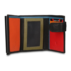 Portafoglio uomo in vera pelle - Modello Novara Elite - Casual - 7.5 x 10.0 x 2.0 cm