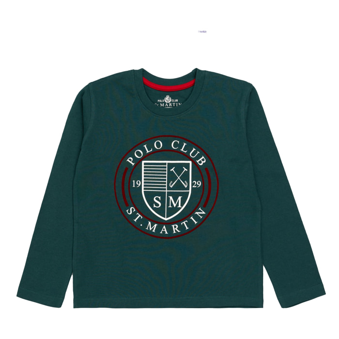 T-shirt maniche lunghe con stampa logo