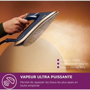 Centrale vapeur PHILIPS PSG6066/20 bleu et doré 1,8L