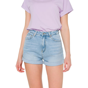 Short denim Hot Buttered Valya azul claro