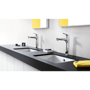 Mitigeur de lavabo 190 Focus avec tirette et vidage chromé Focus