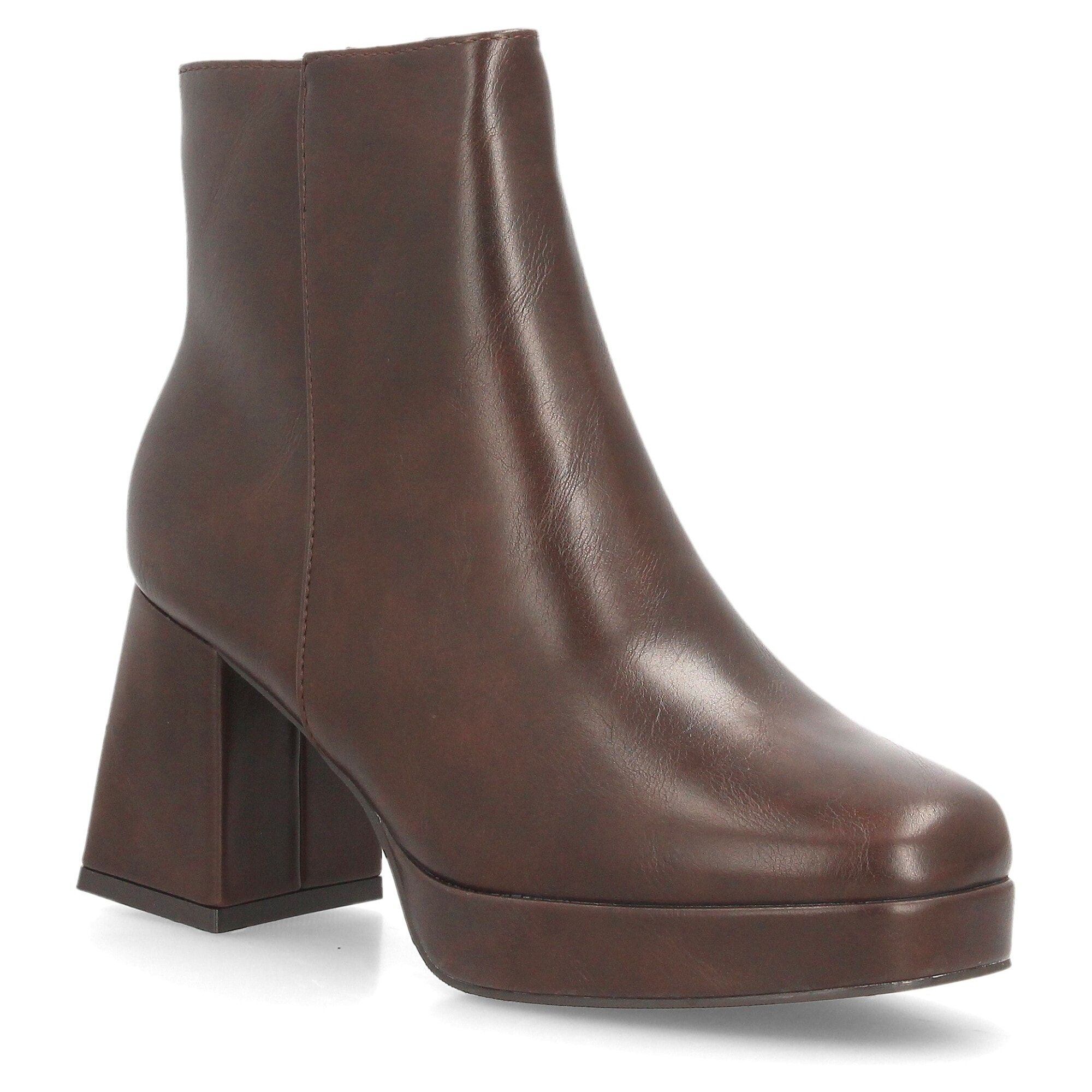 Botines plataforma con tacón ancho para mujer