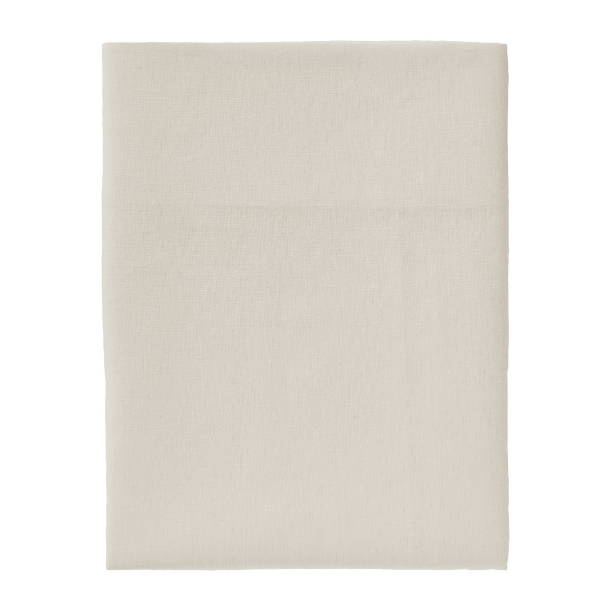 Drap plat uni en lin lavé, Made in France, NOUVELLE VAGUE , Beige naturel