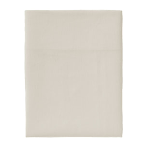 Drap plat uni en lin lavé, Made in France, NOUVELLE VAGUE , Beige naturel